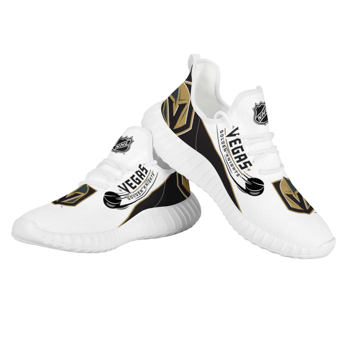 Men's Vegas Golden Knights Mesh Knit Sneakers/Shoes 001